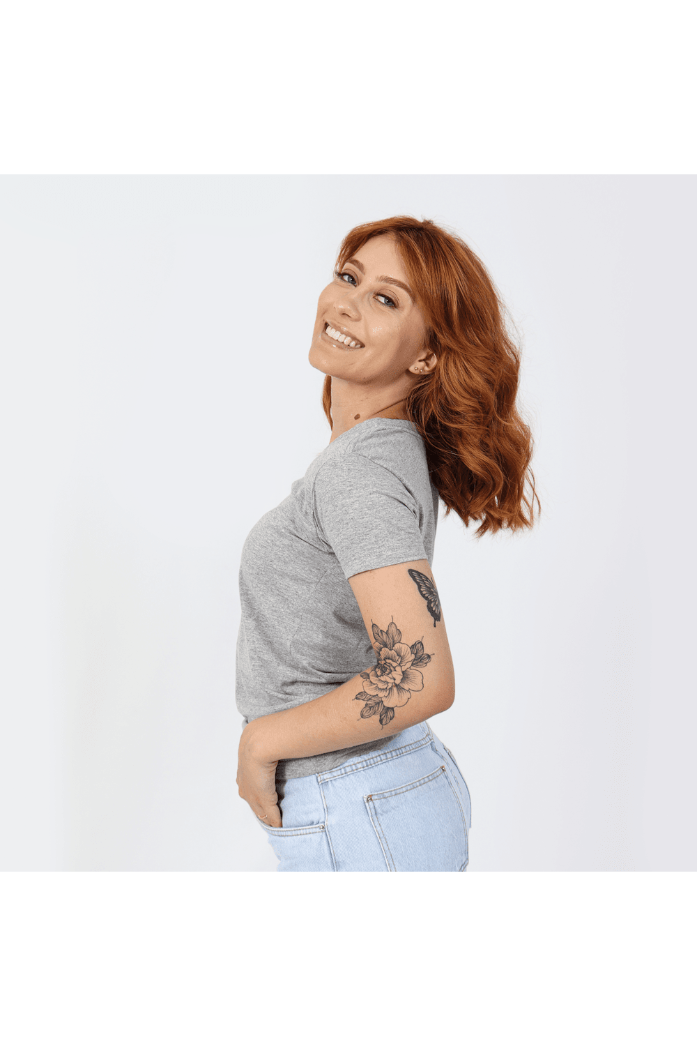 Camiseta Baby Look Feminina - Cinza