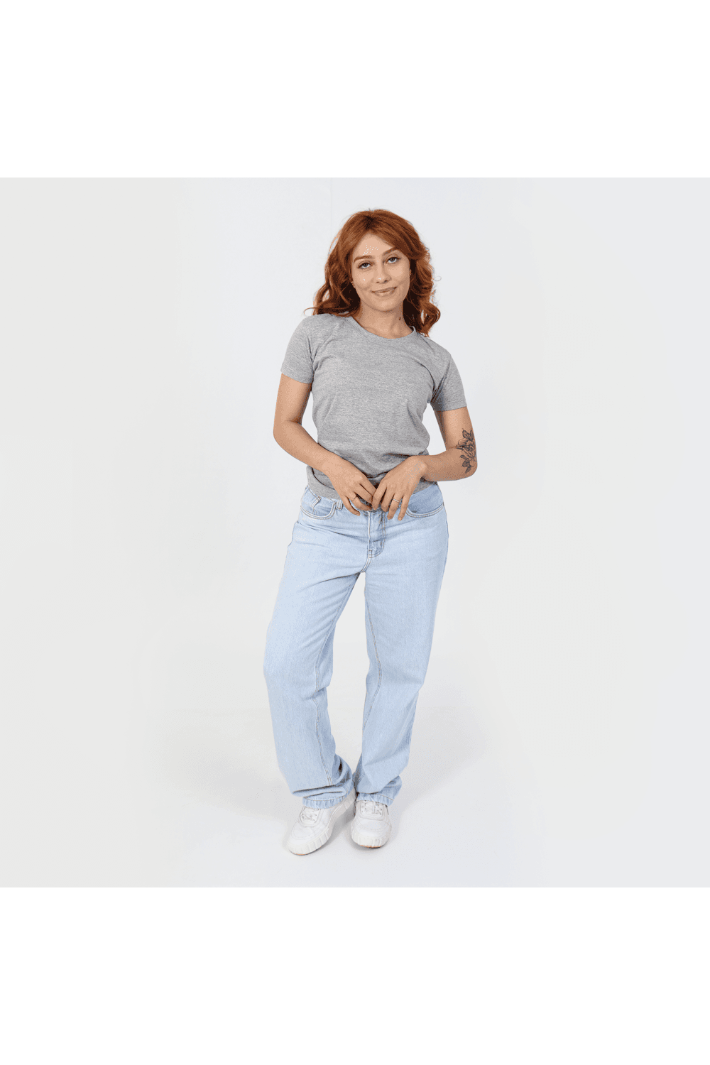 Camiseta Baby Look Feminina - Cinza