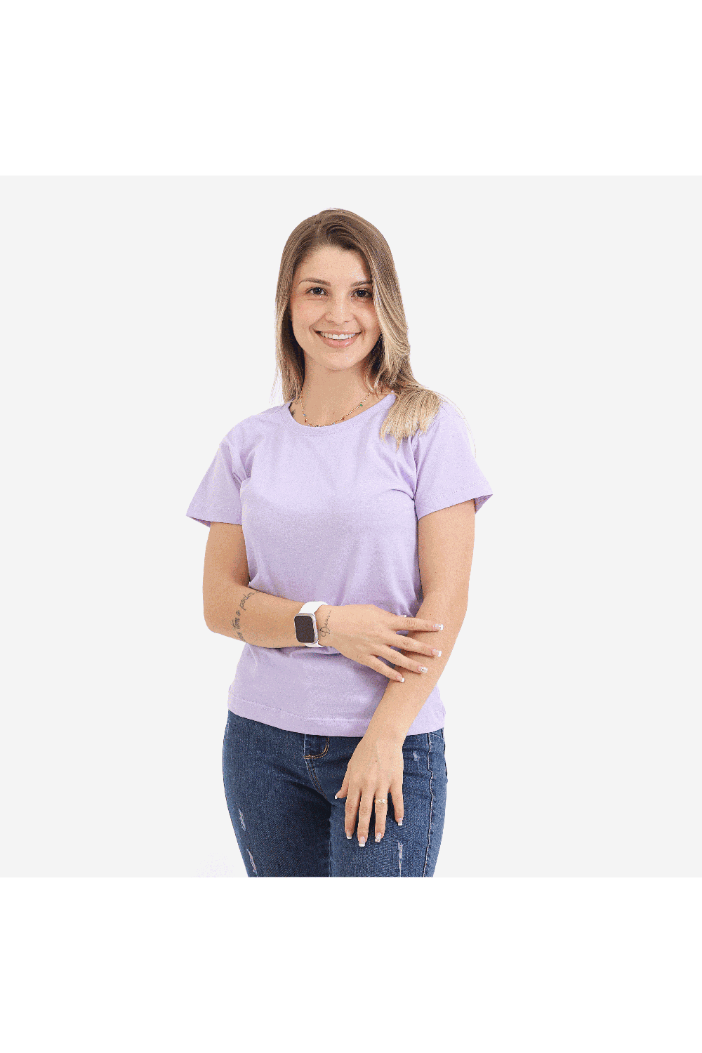 Camiseta Baby Look Feminina Lilás