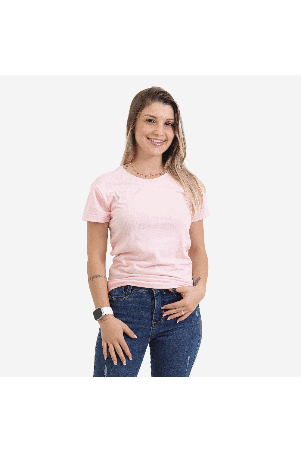 Camiseta Baby Look Feminina Rosa