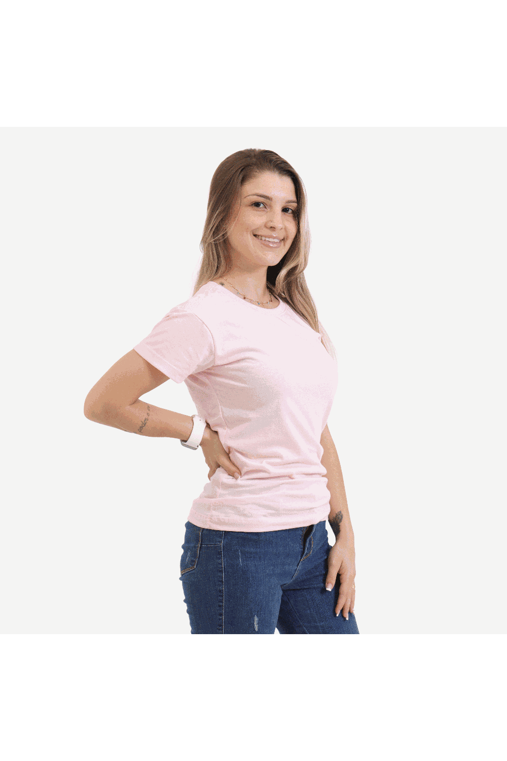 Camiseta Baby Look Feminina Rosa
