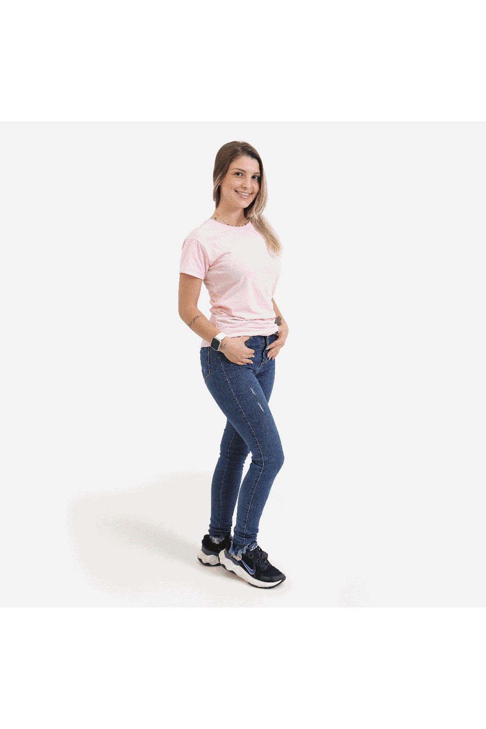 Camiseta Baby Look Feminina Rosa