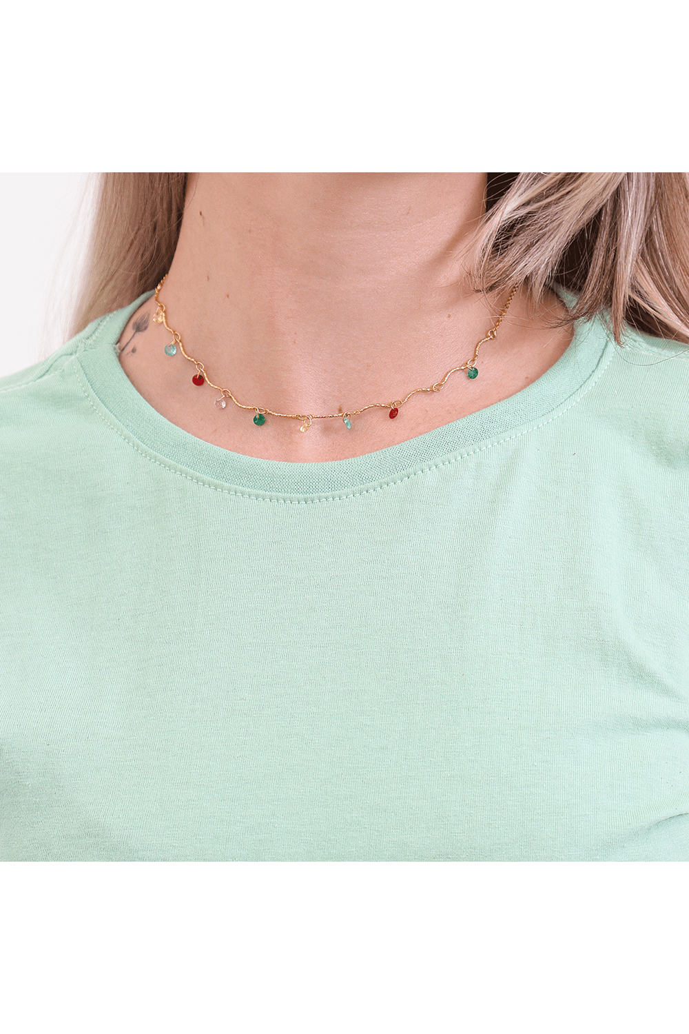 Camiseta Baby Look Feminina Verde Água