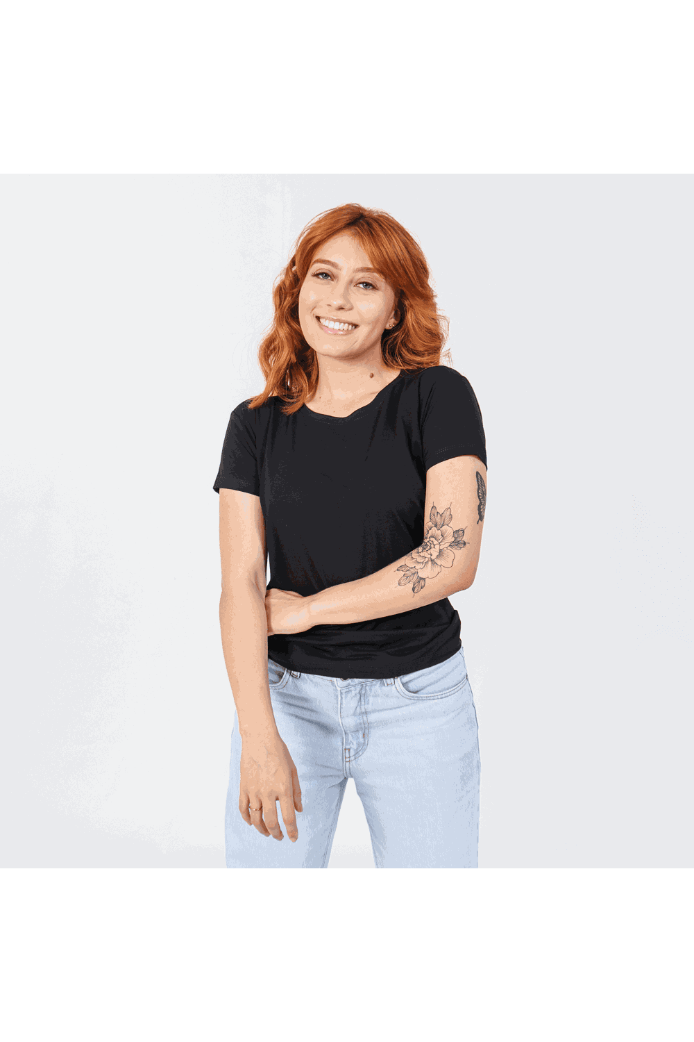 Camiseta Baby Look Viscolycra Feminina Preta