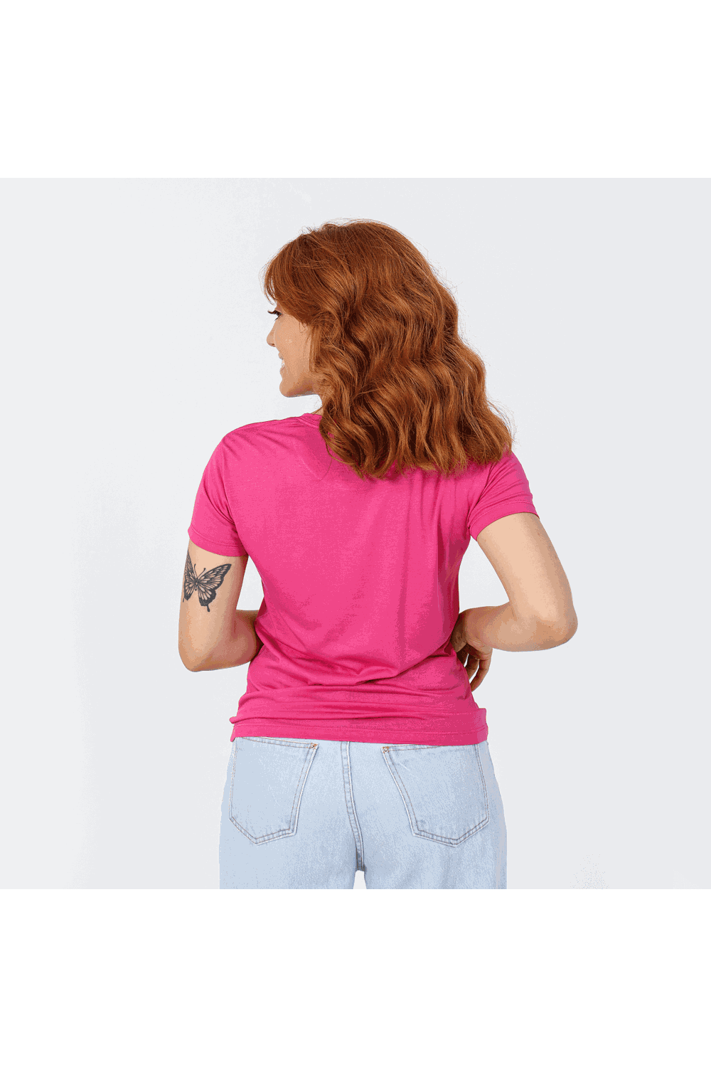 Camiseta Baby Look Viscolycra Feminina Rosa