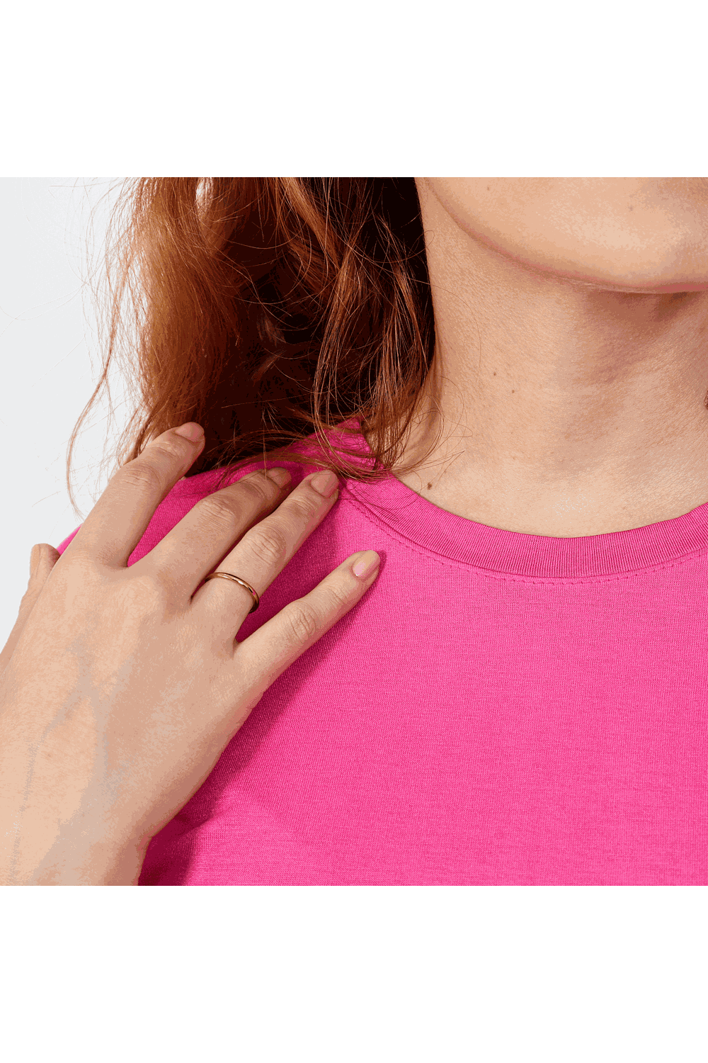 Camiseta Baby Look Viscolycra Feminina Rosa