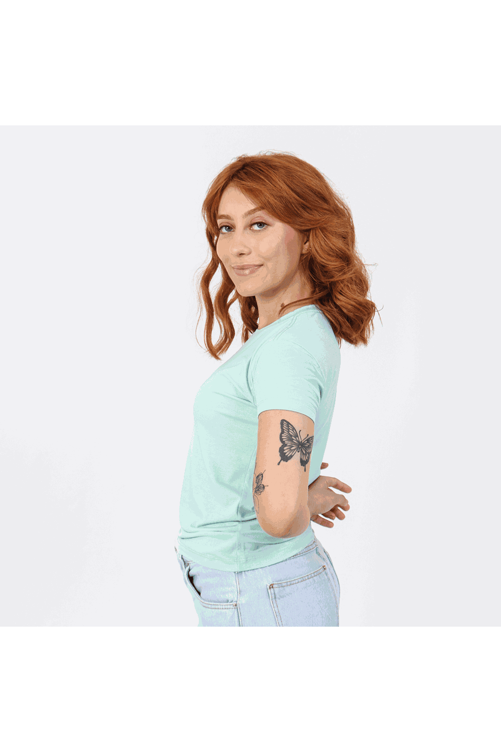 Camiseta Baby Look Viscolycra Feminina Verde