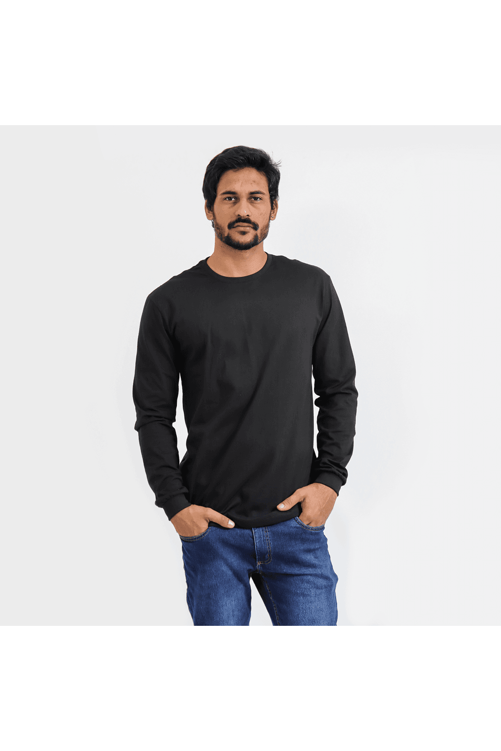 Camiseta Manga Longa Masculina Preta