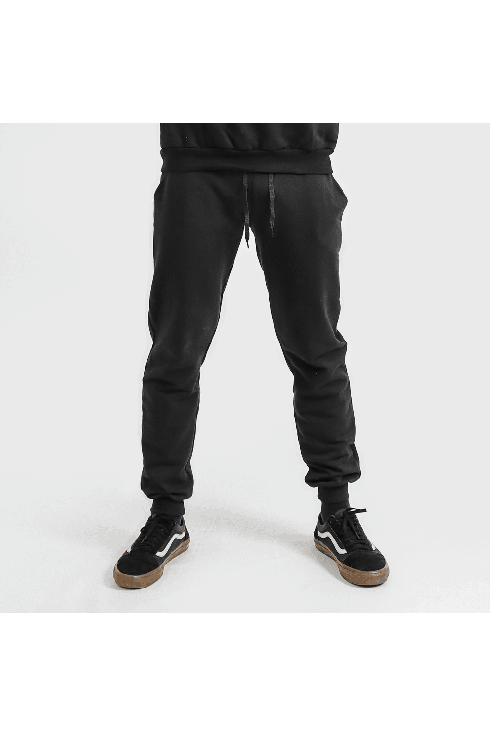 Conjunto Moletom Masculino Gola Careca Com Blusa Com Calça Preto