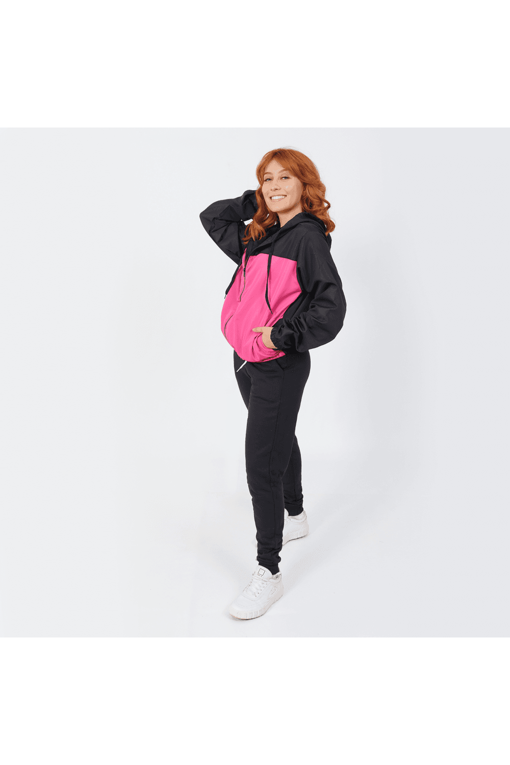 Jaqueta Corta Vento Feminino Com Zíper Rosa