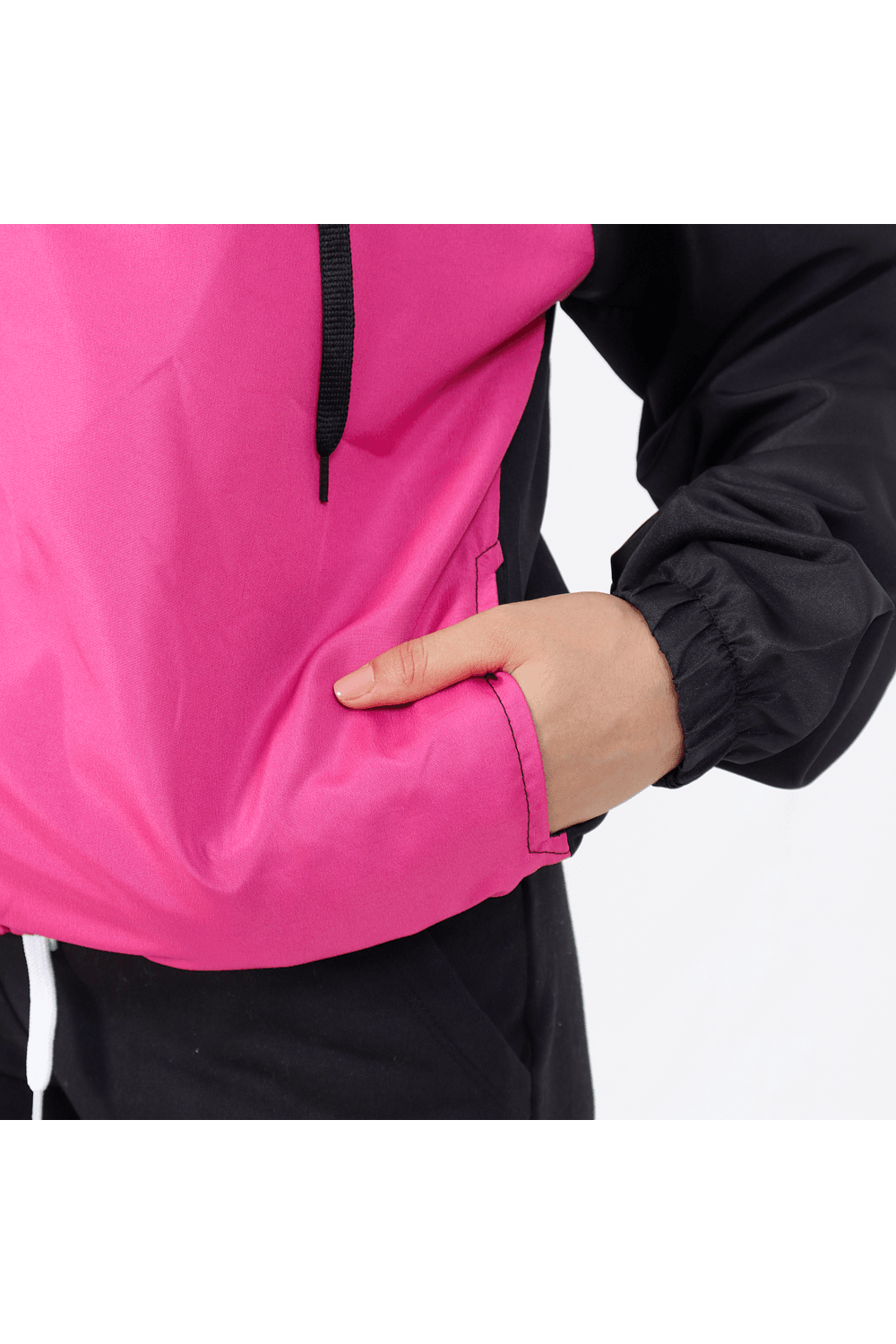 Jaqueta Corta Vento Feminino Com Zíper Rosa