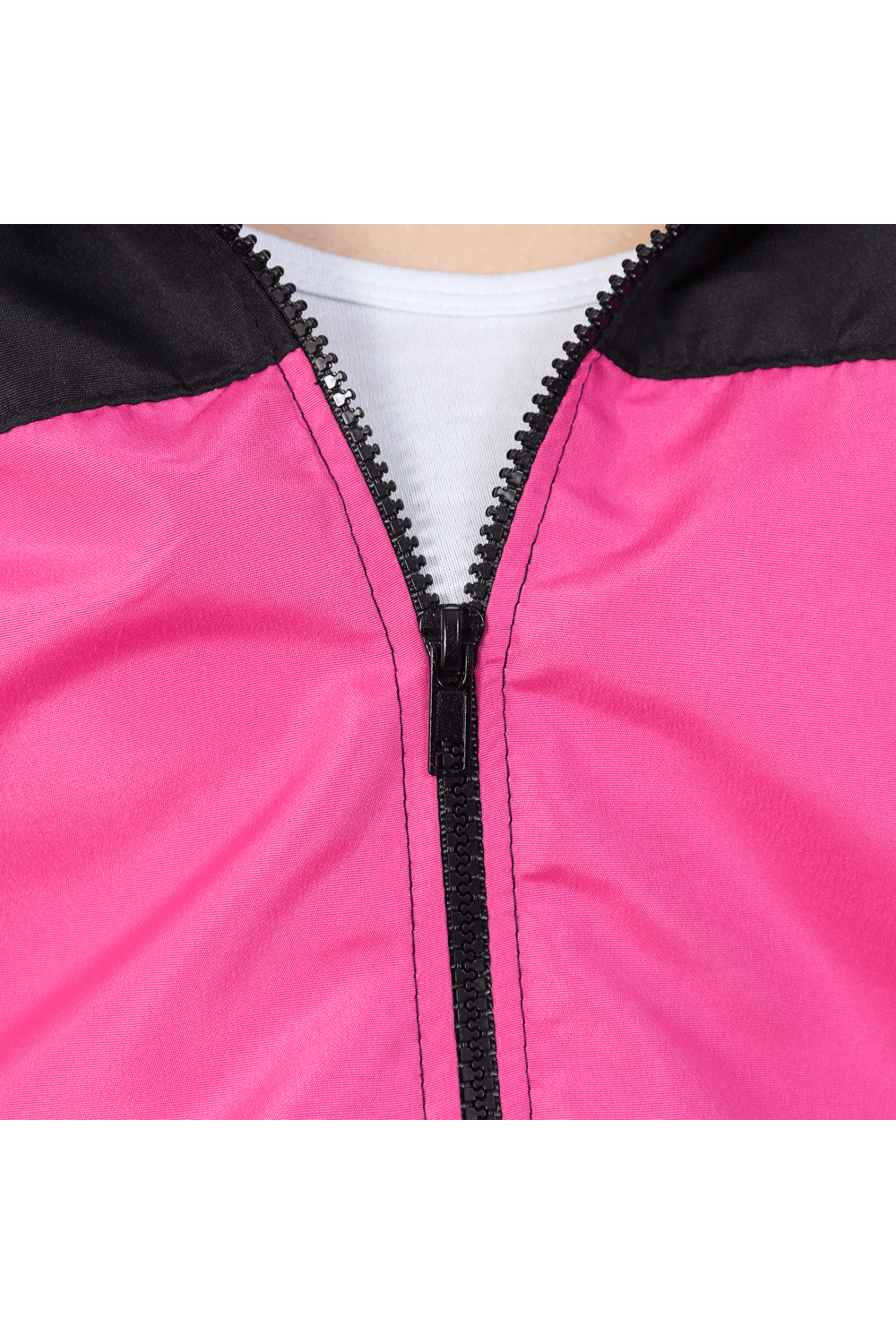 Jaqueta Corta Vento Feminino Com Zíper Rosa