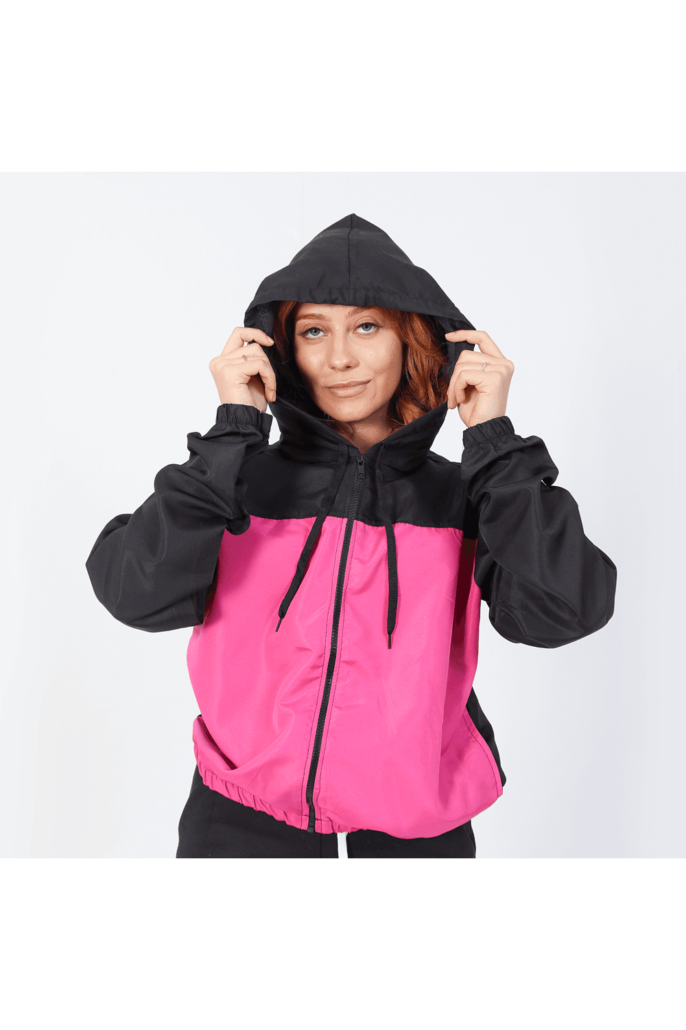 Jaqueta Corta Vento Feminino Com Zíper Rosa