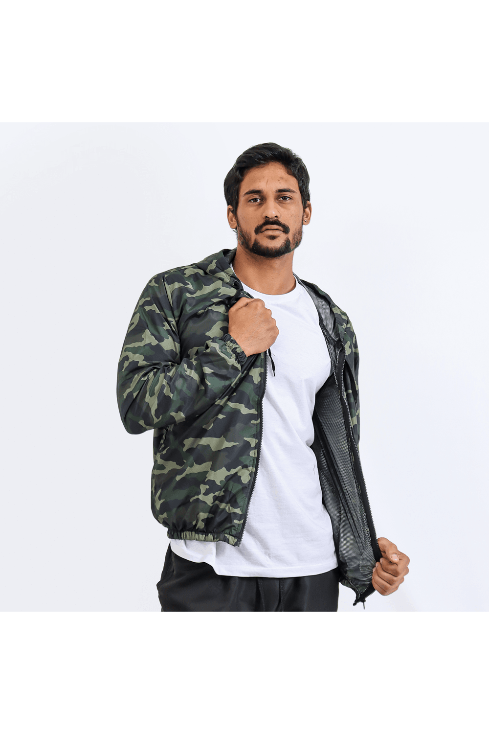 Jaqueta Corta Vento Masculina Impermeável Camuflado