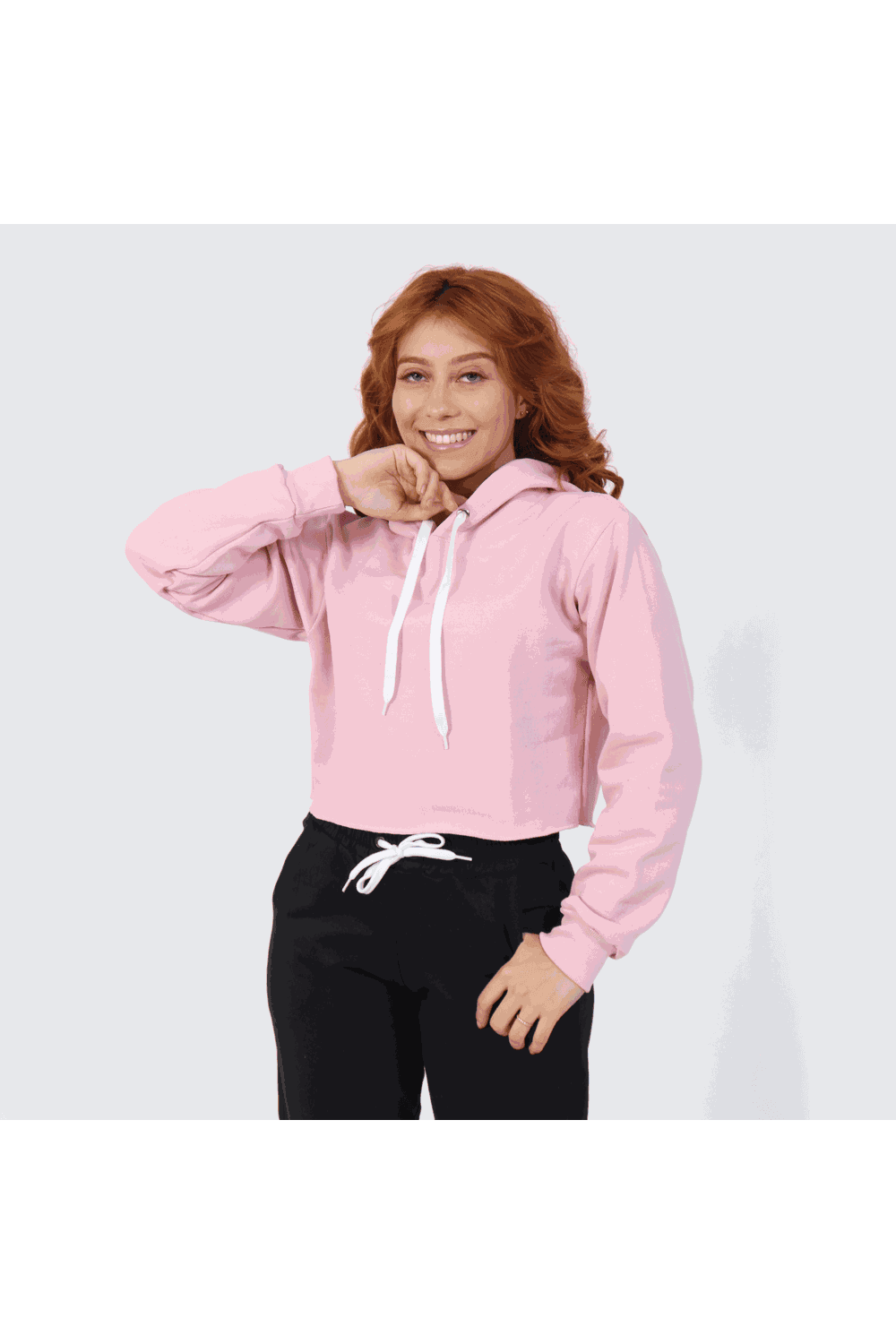 Cropped Moletom Feminino Rosa