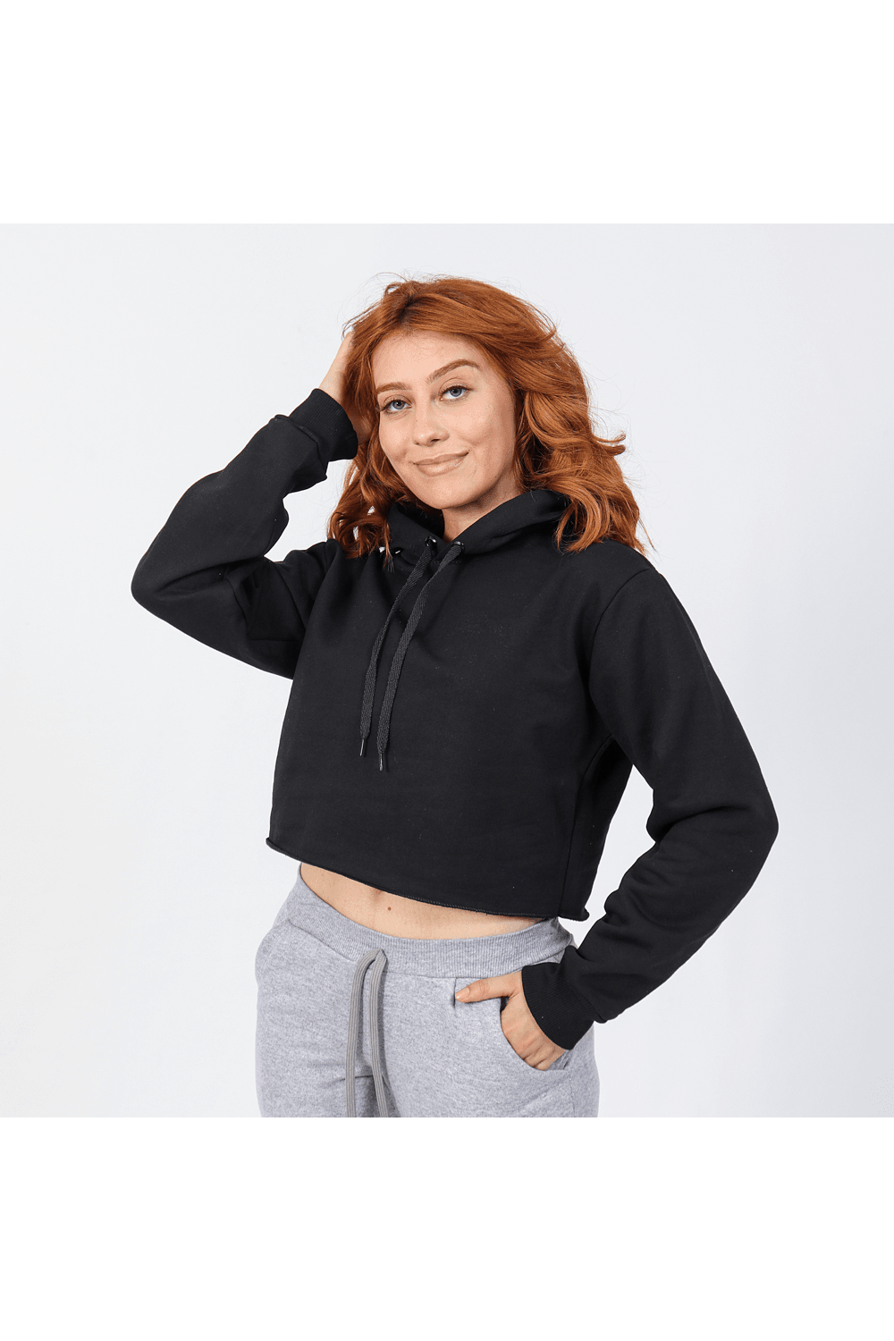 Cropped Moletom Feminino Preto