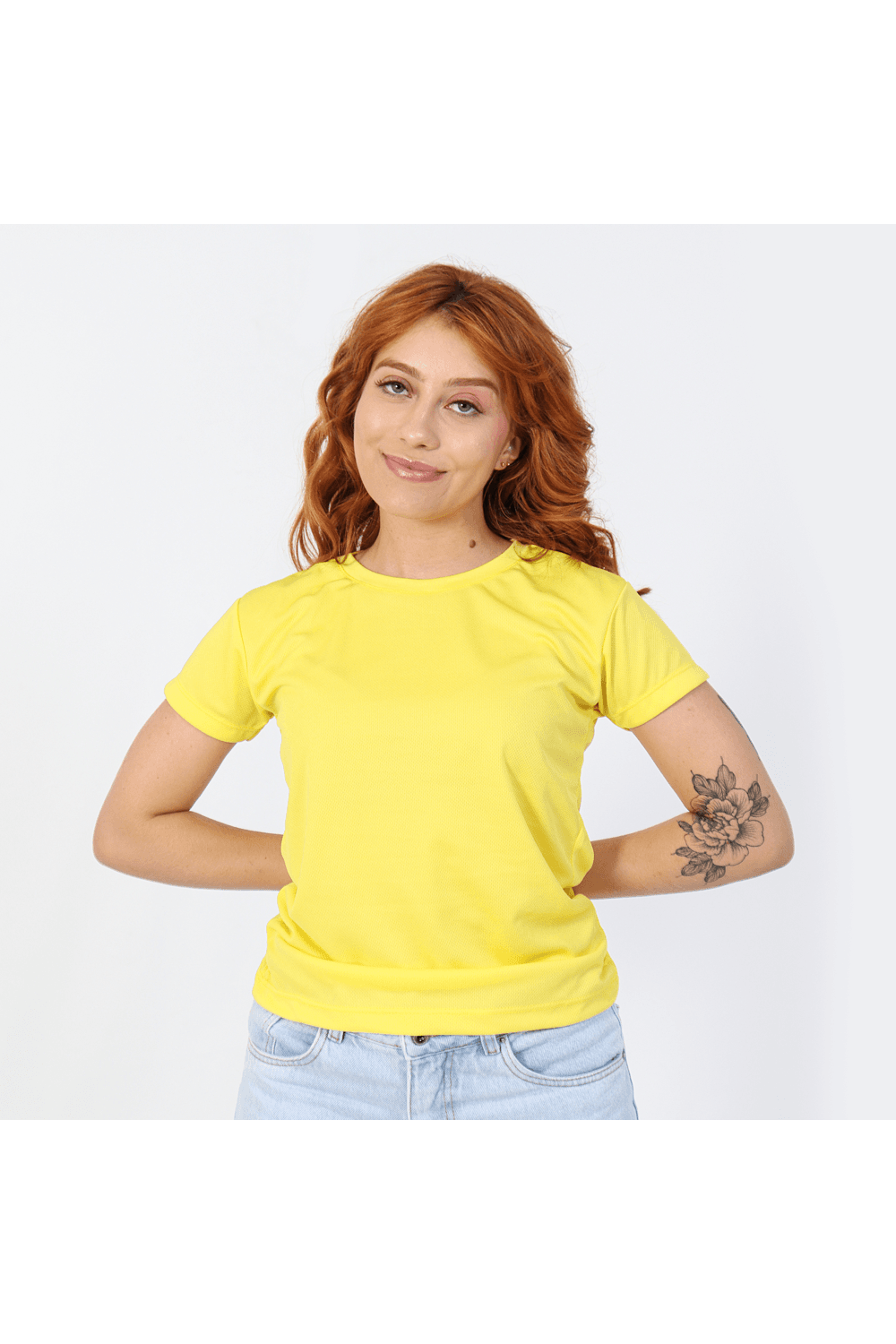 Camiseta Dry Fit Feminina Amarela