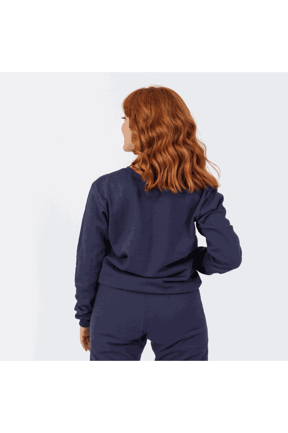 Moletom Feminino Gola Careca Azul