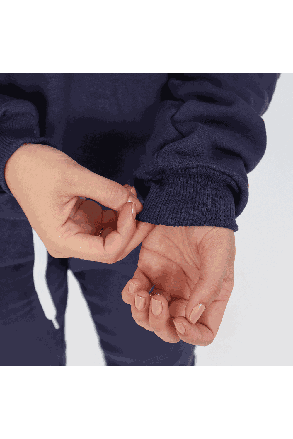 Moletom Feminino Gola Careca Azul