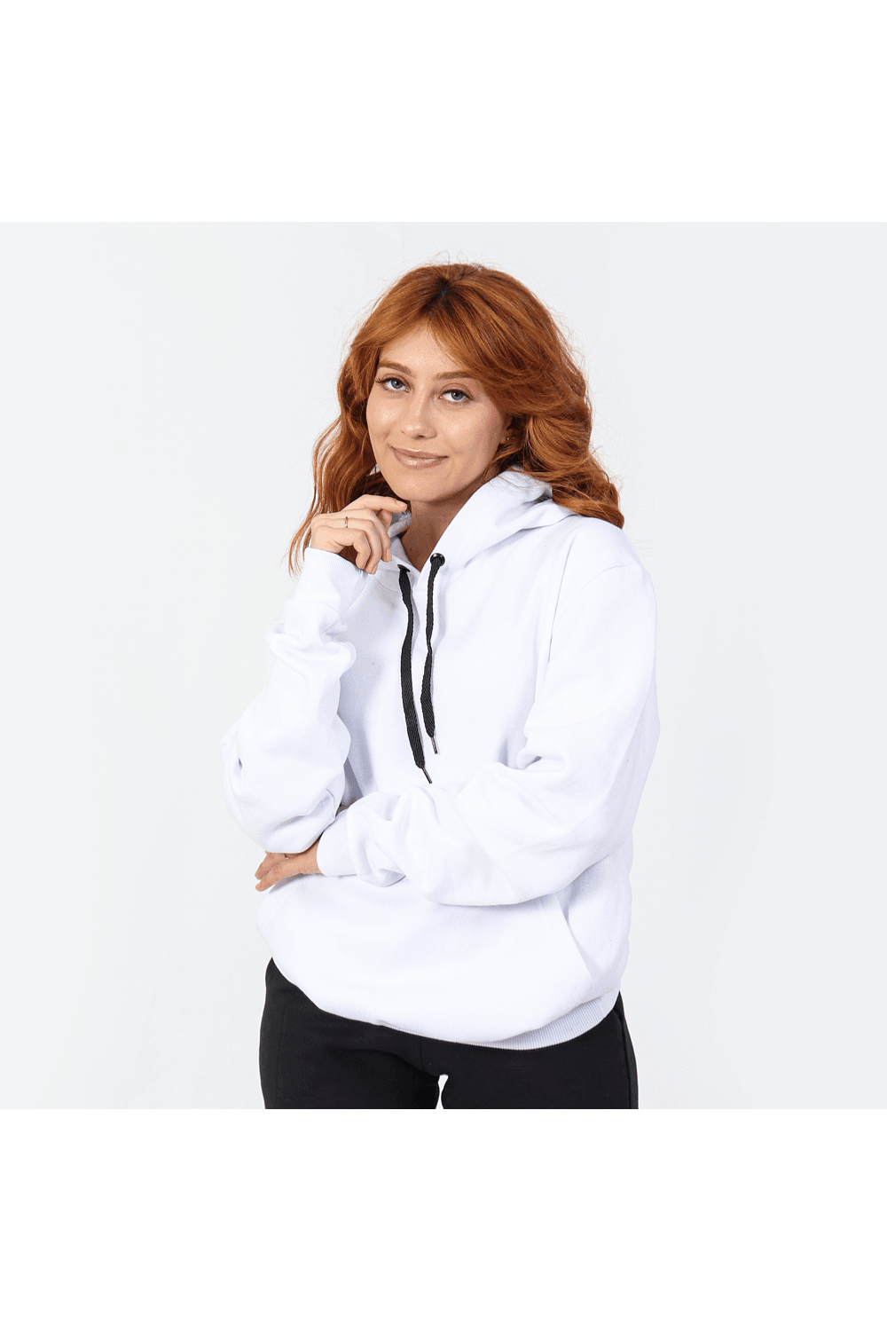 Moletom Feminino Canguru Branco