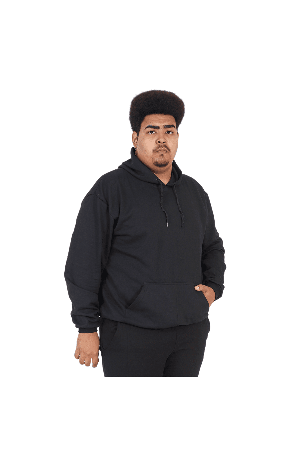 Moletom Masculino Com Bolso e Capuz Plus Size