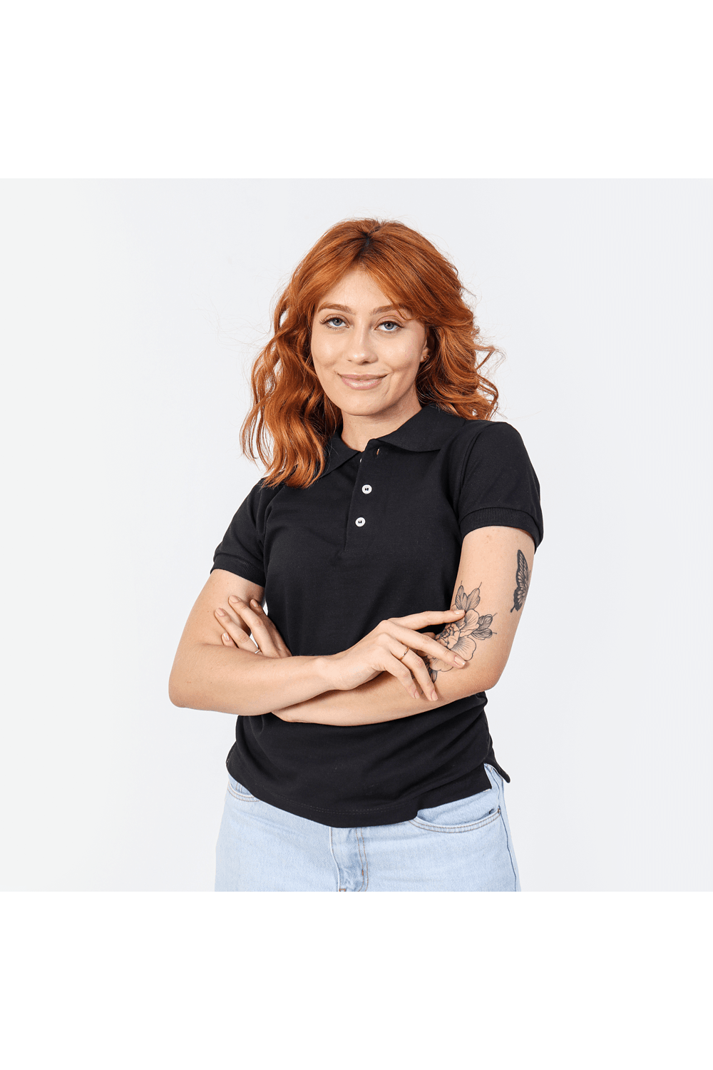 Camisa Polo Feminina Preta