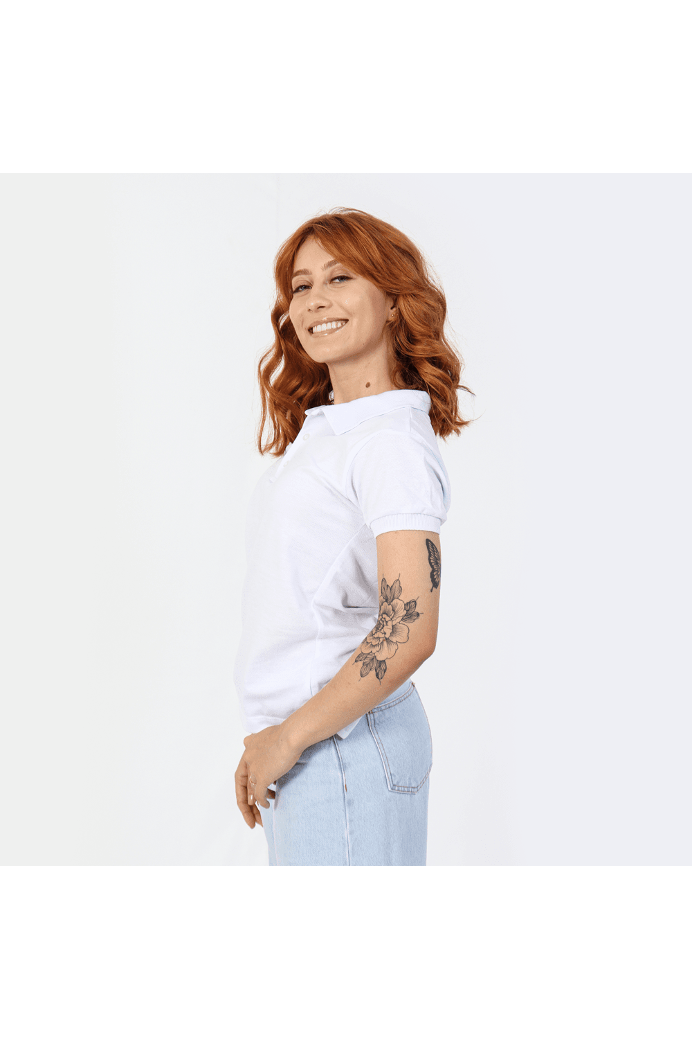 Camisa Polo Feminina Branca