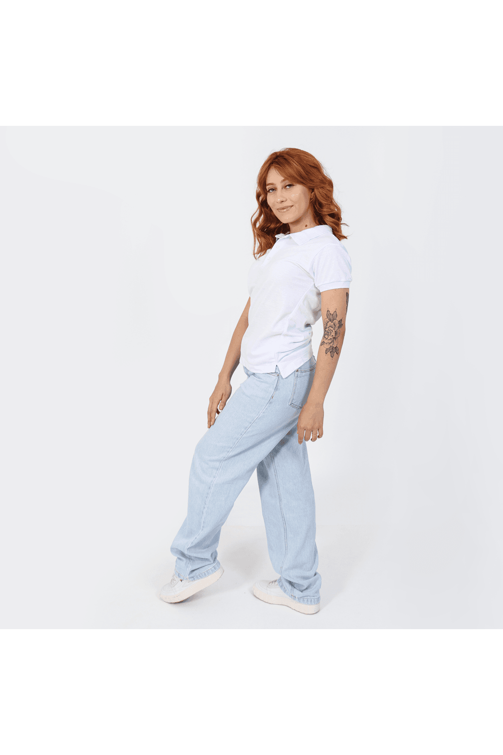 Camisa Polo Feminina Branca