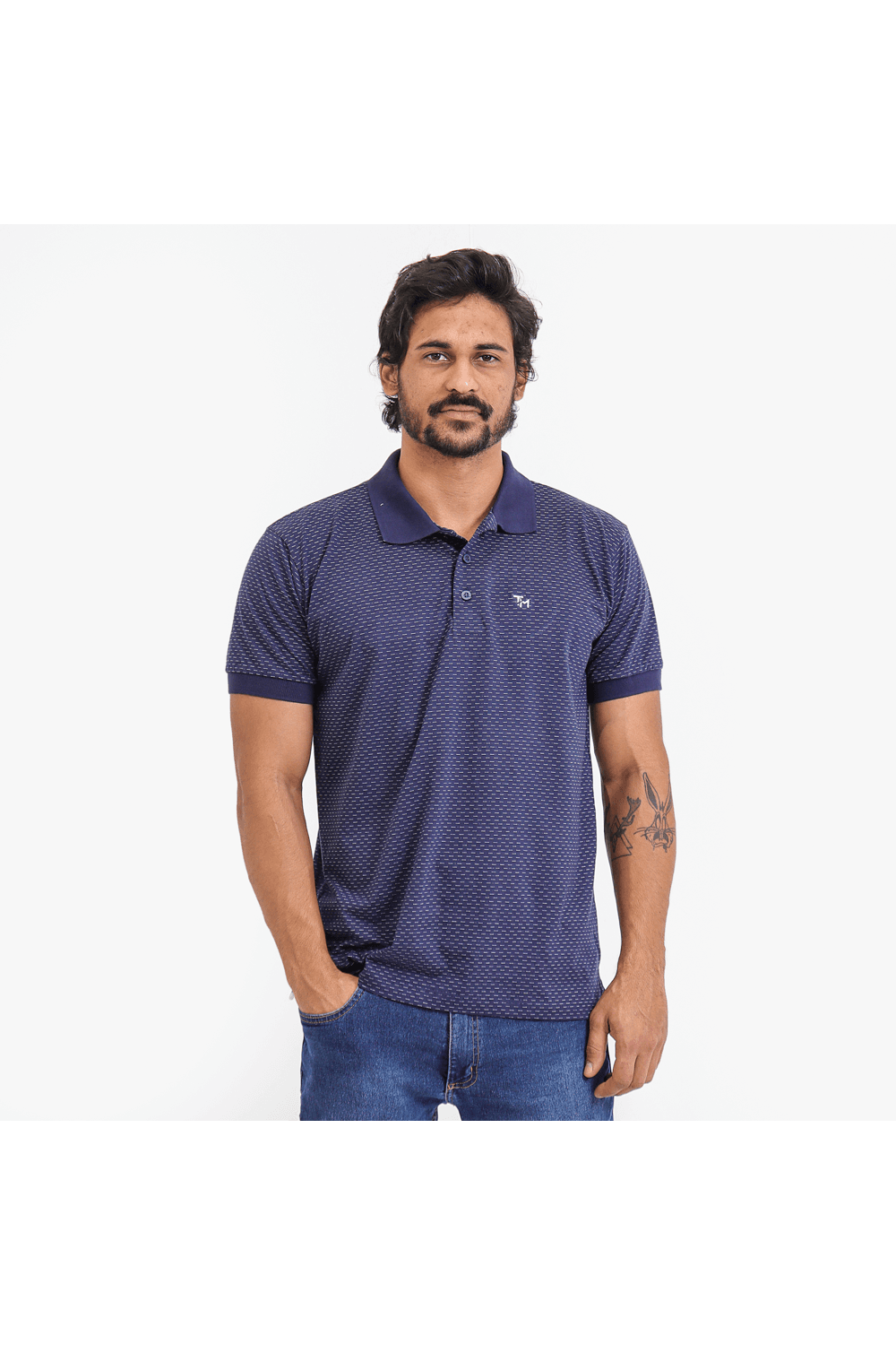 Camisa Polo Masculina Azul Marinho