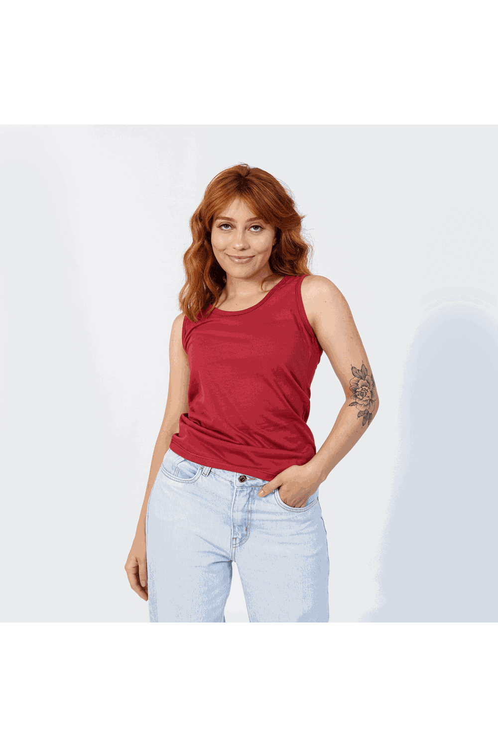 Regata Feminina Básica Vermelho