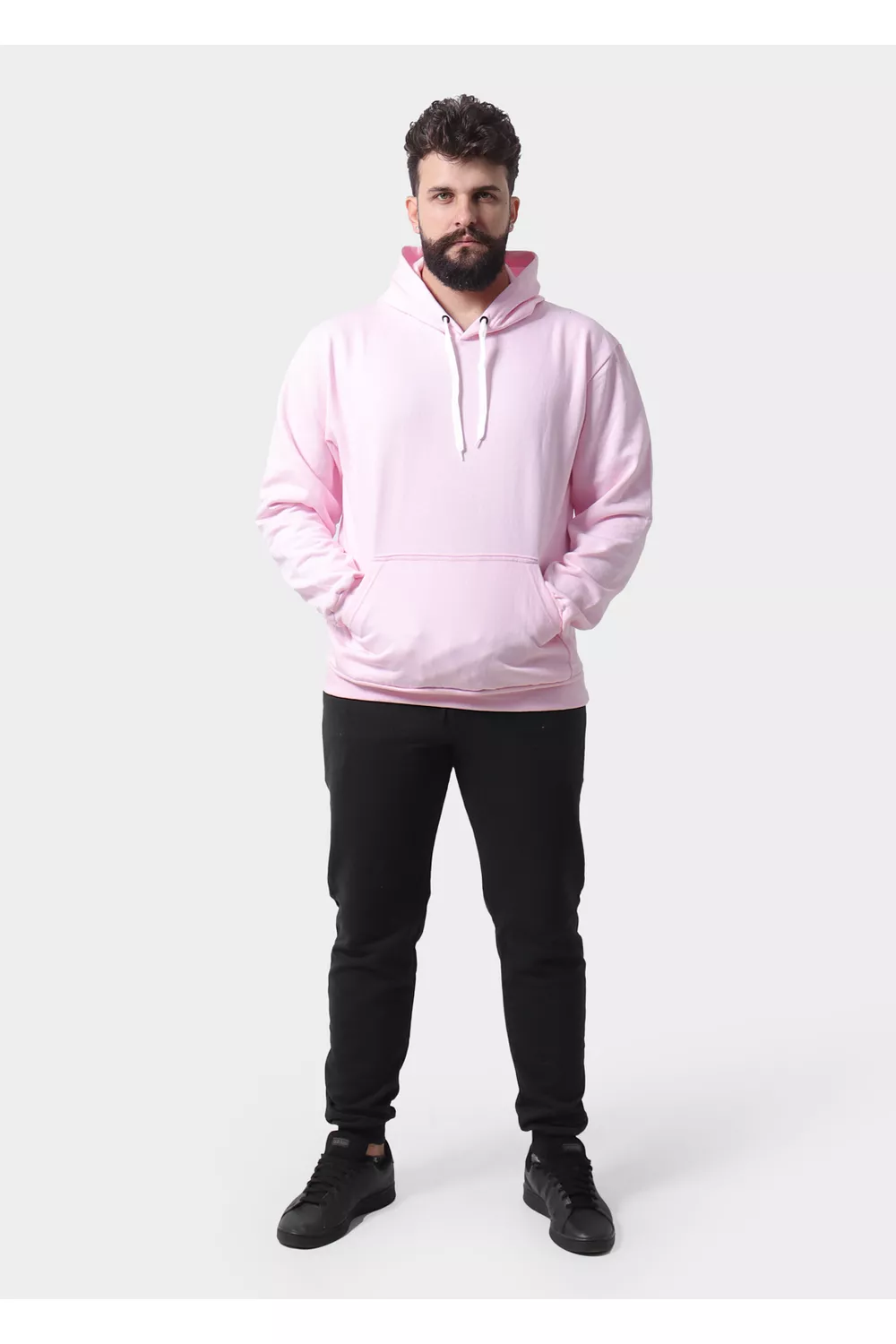 Blusa De Moletom Masculino Canguru Rosa - Techmalhas