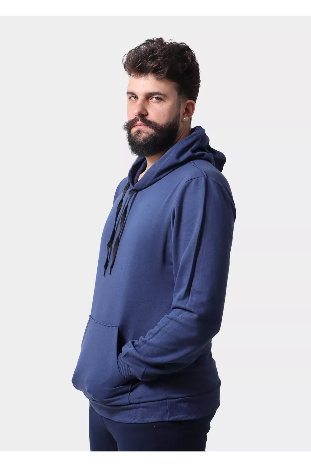 Blusa De Moletom Masculino Canguru Azul - Techmalhas