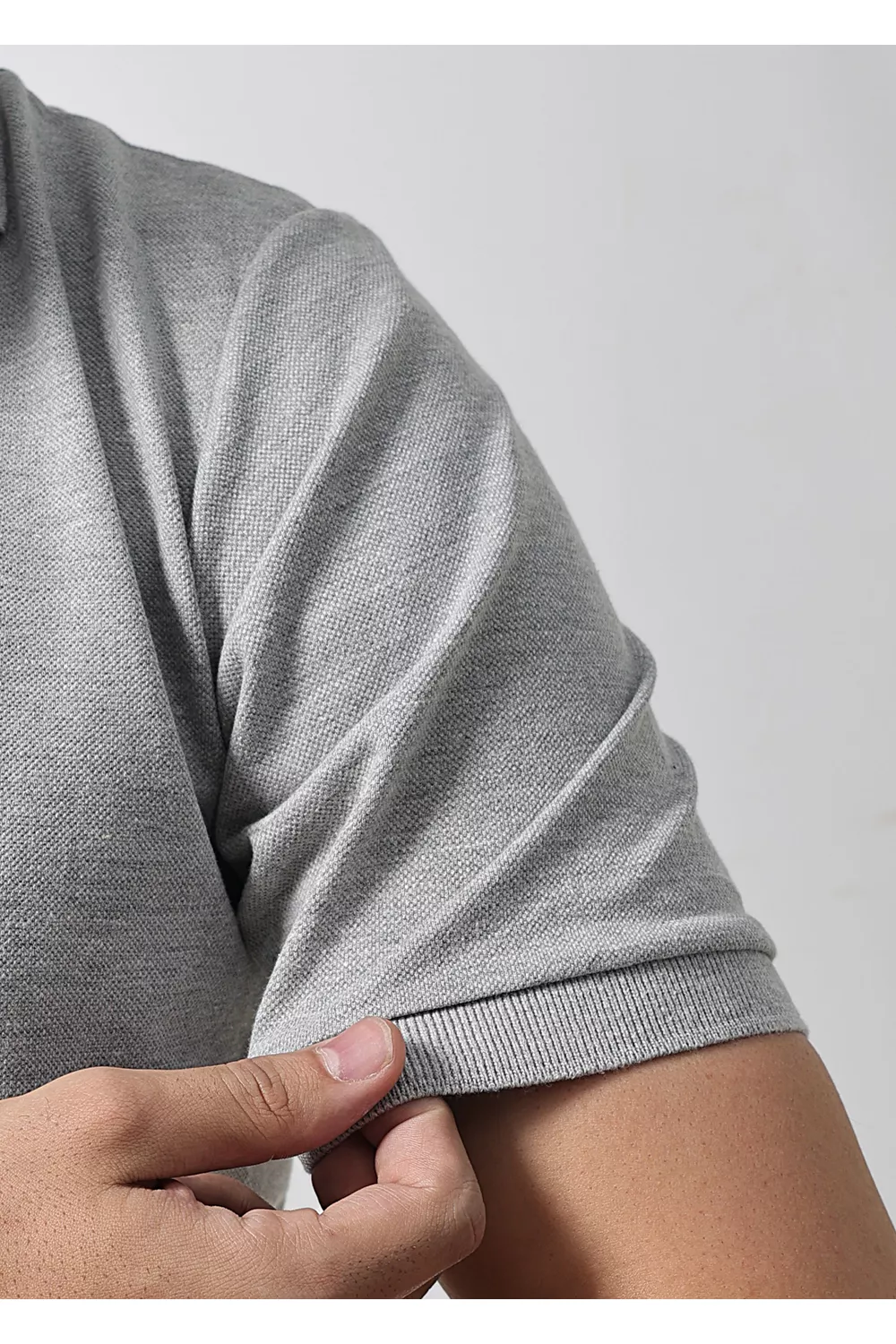 Camisa Polo Masculina Cinza | Techmalhas
