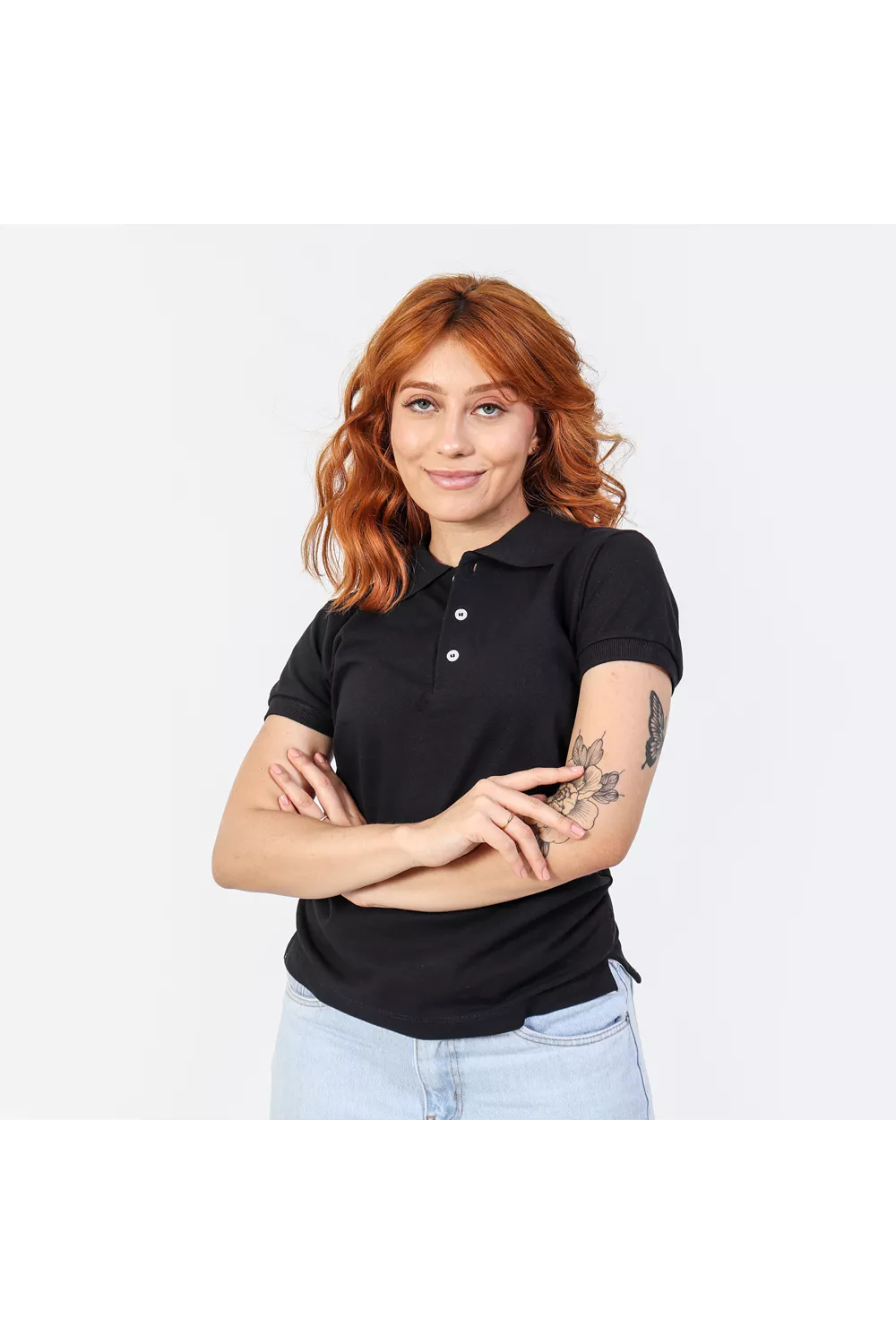 Camisa Polo Feminina Preta - Techmalhas