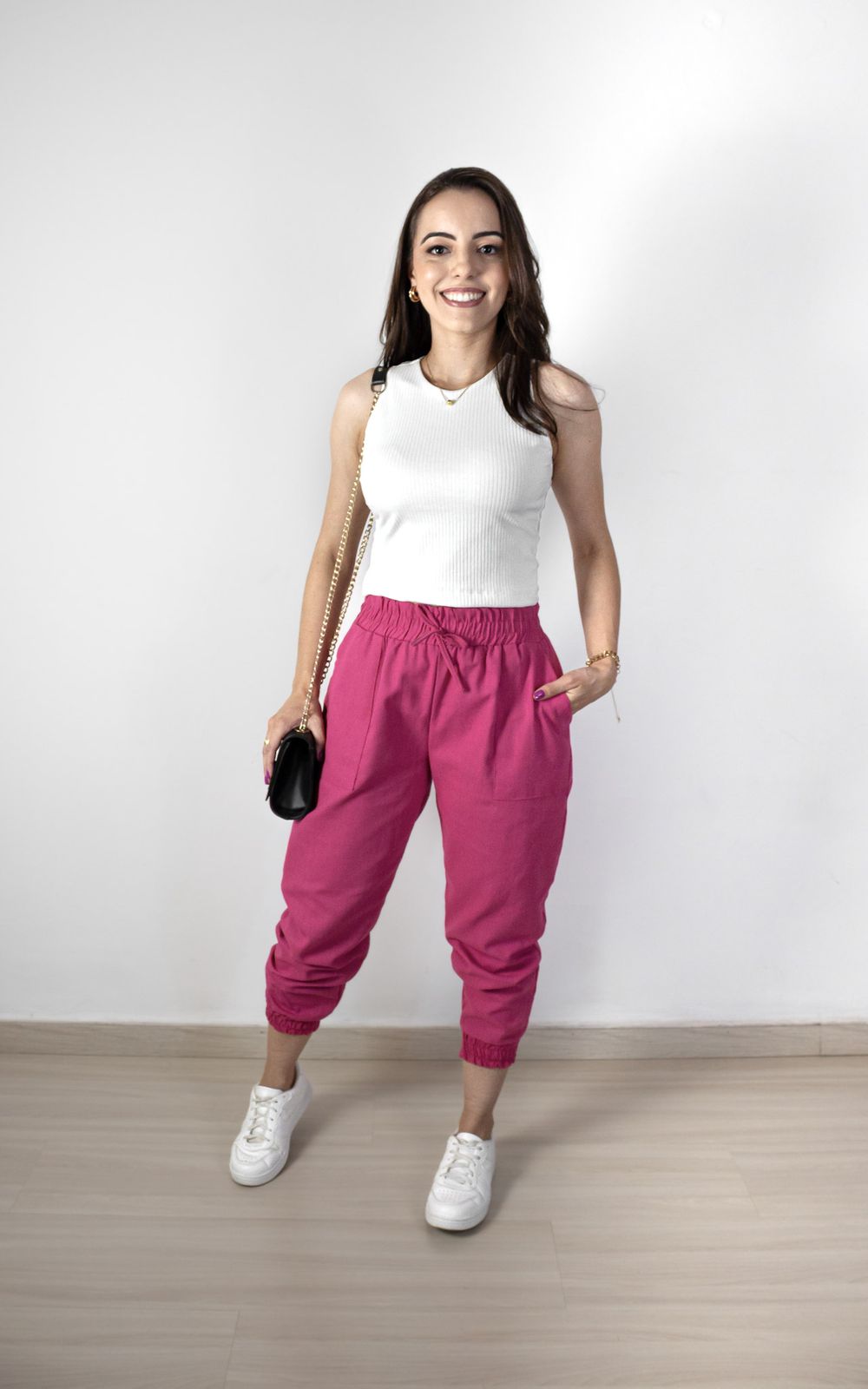Calça jogger feminina linho sales