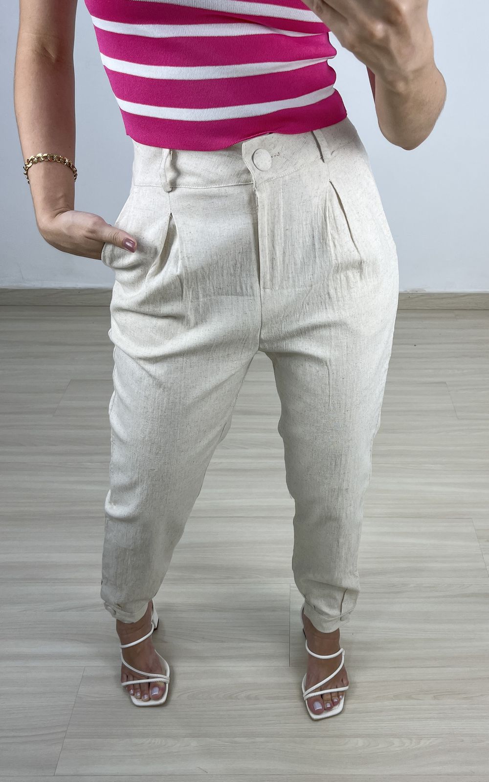Calça de linho feminina 2019 2025