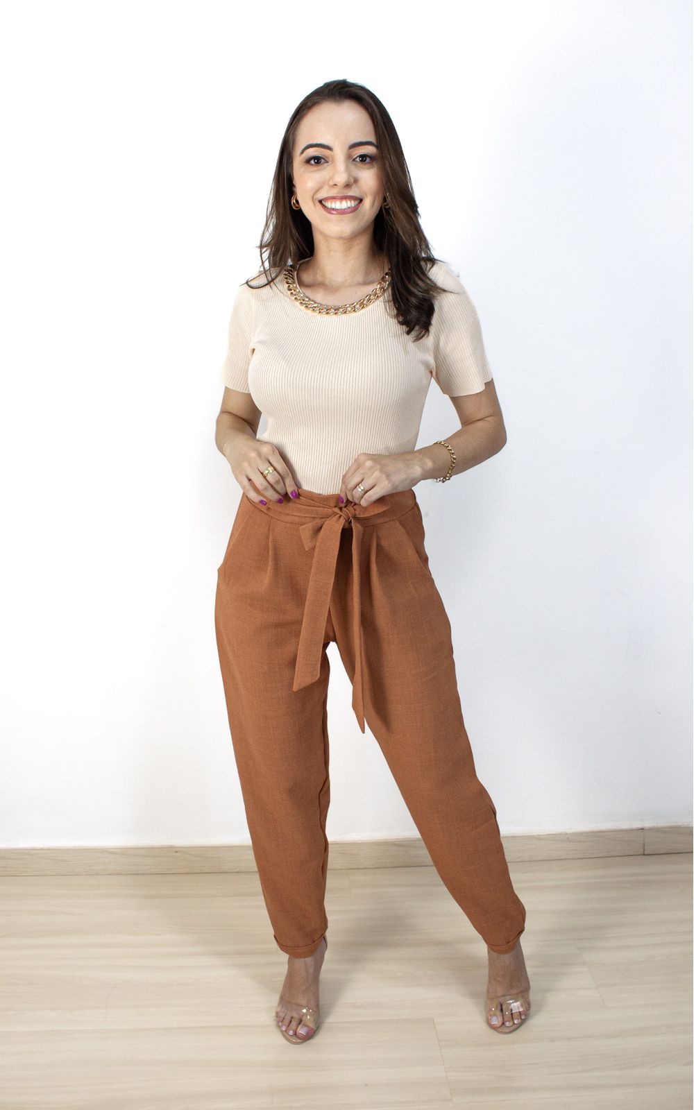 Cal a Clochard Feminina Marrom Villa Veneza