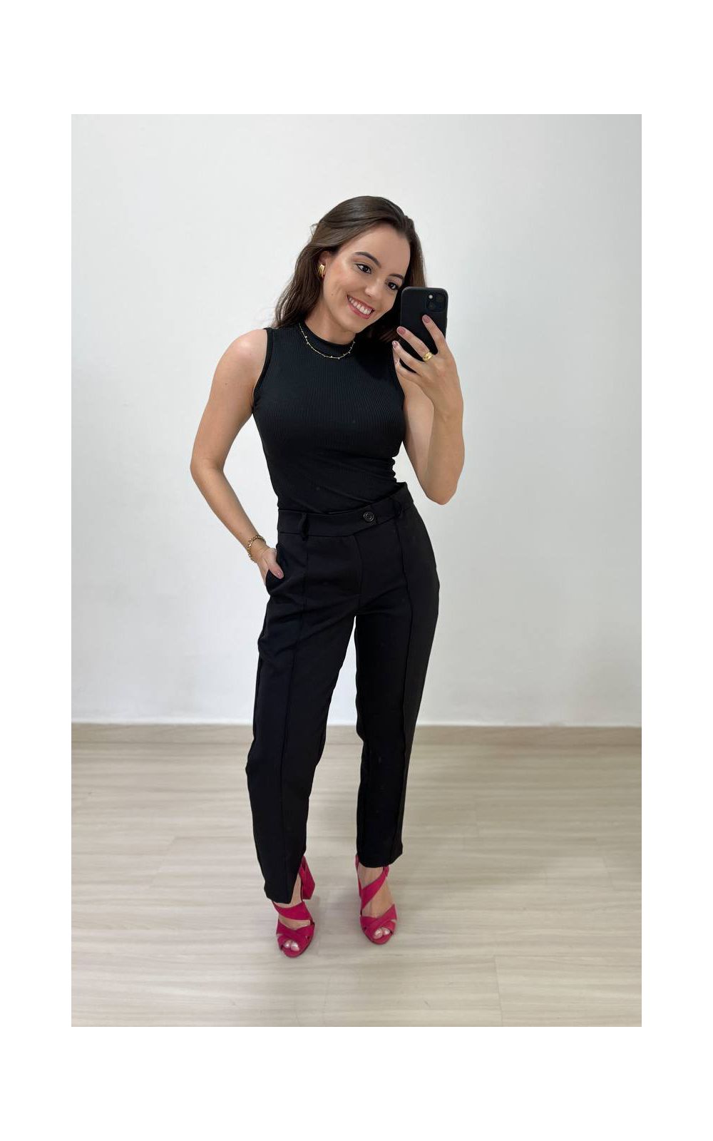Calça nervurada best sale