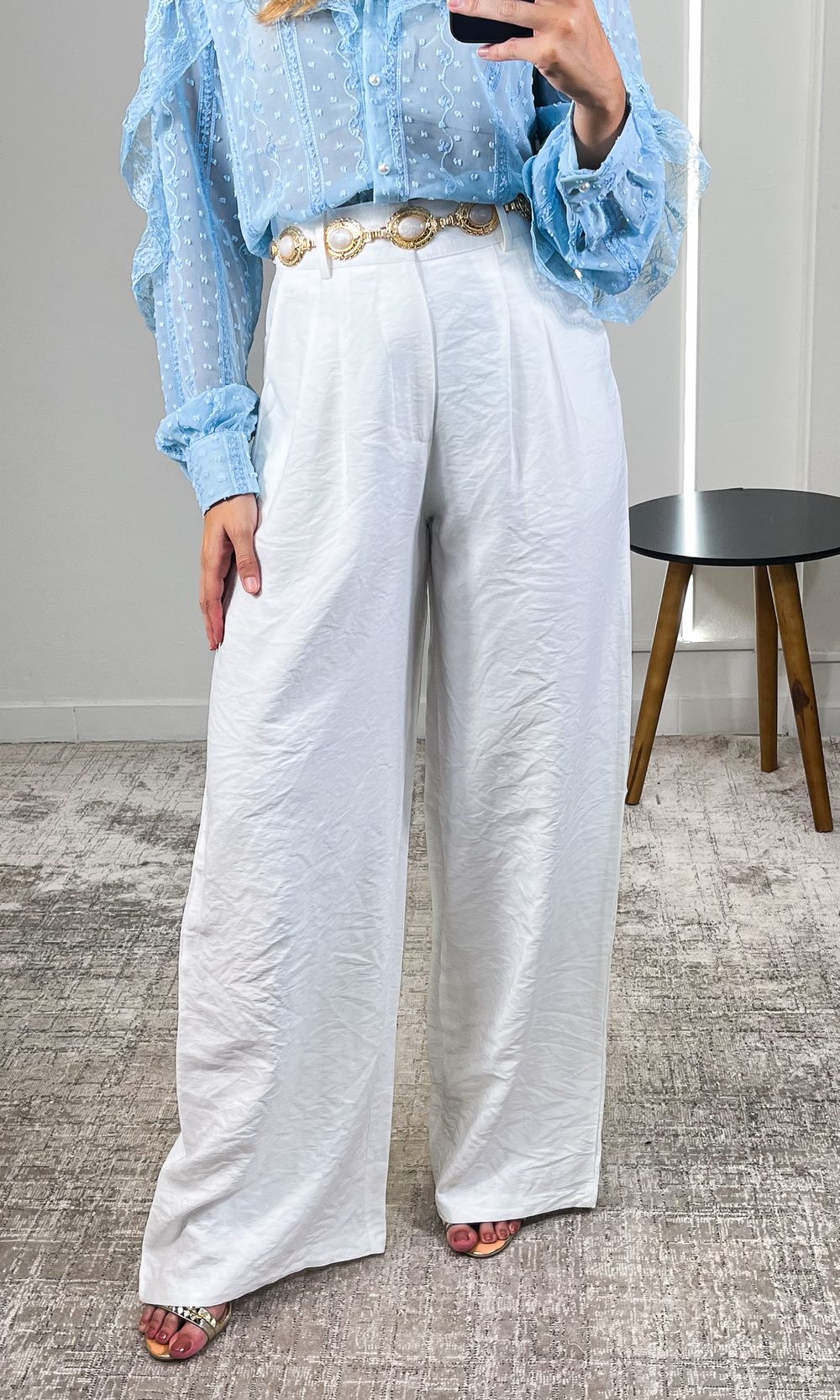 Calça Alfaiataria Wide Leg - Branco - Jack Modas, Moda Feminina e Acessórios 