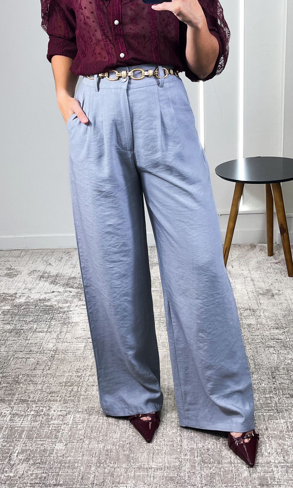 Calça Alfaiataria Wide Leg - Cinza - Jack Modas, Moda Feminina e Acessórios 