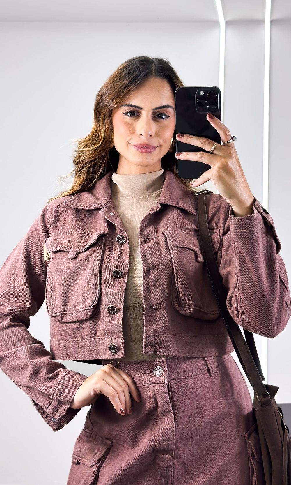Jaqueta Jeans Curta Grace - Marrom - Jack Modas, Moda Feminina e Acessórios 
