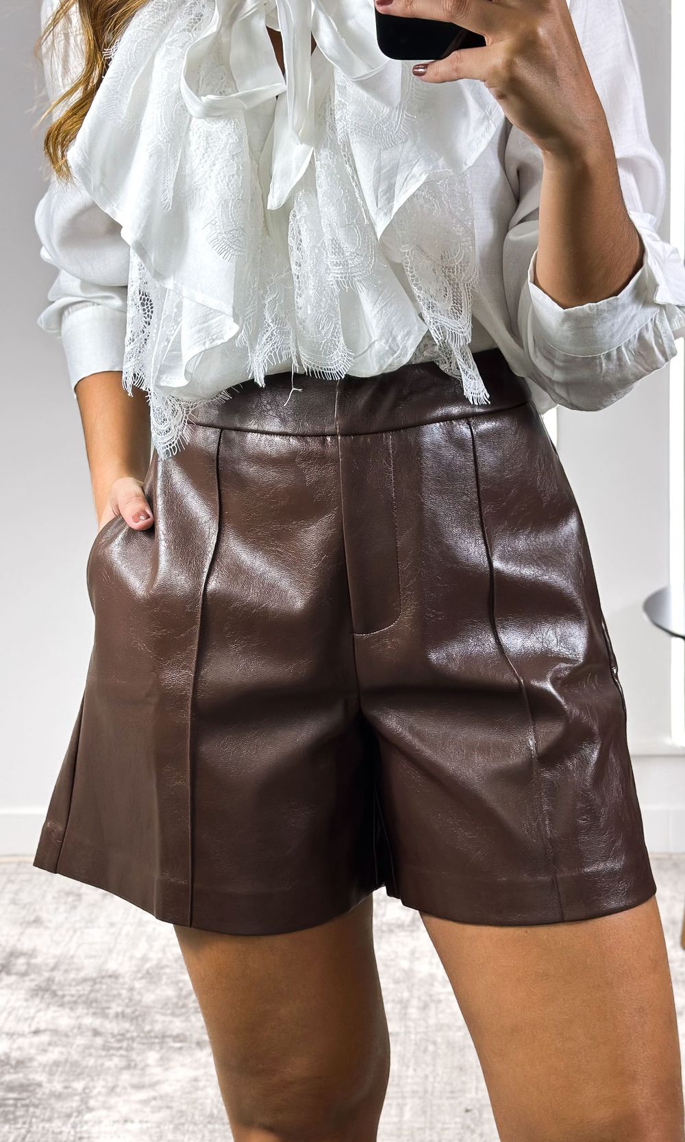 Short Courino Keyla - Marrom - Jack Modas, Moda Feminina e Acessórios 
