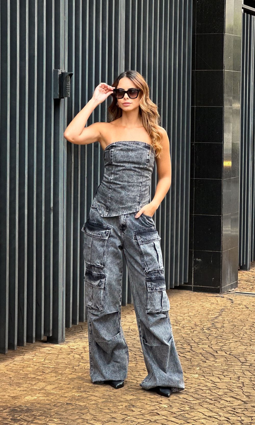 Calça Jeans Cargo Utility - Preto Estonado - Jack Modas, Moda Feminina e Acessórios 