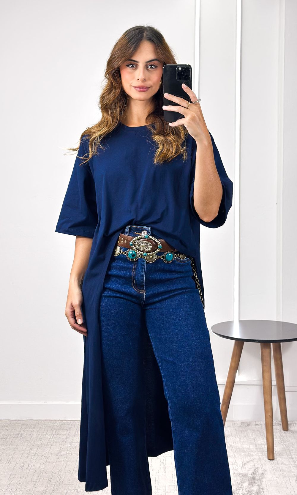 Camiseta Mullet - Azul Marinho - Jack Modas, Moda Feminina e Acessórios 