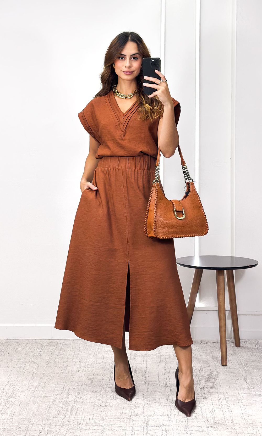 Conjunto Blusa com Decote Drapeado e Saia - Terra ... - Jack Modas, Moda Feminina e Acessórios 