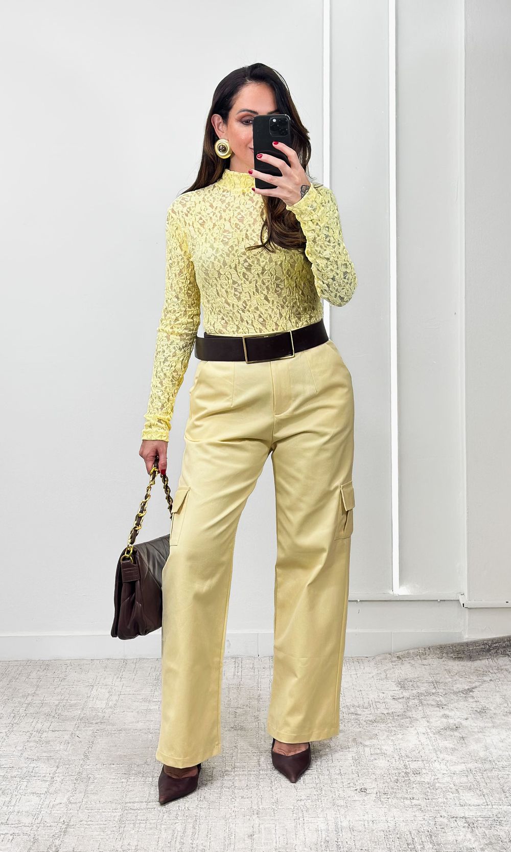 Calça Cargo Reta - Amarelo Manteiga - Jack Modas, Moda Feminina e Acessórios 