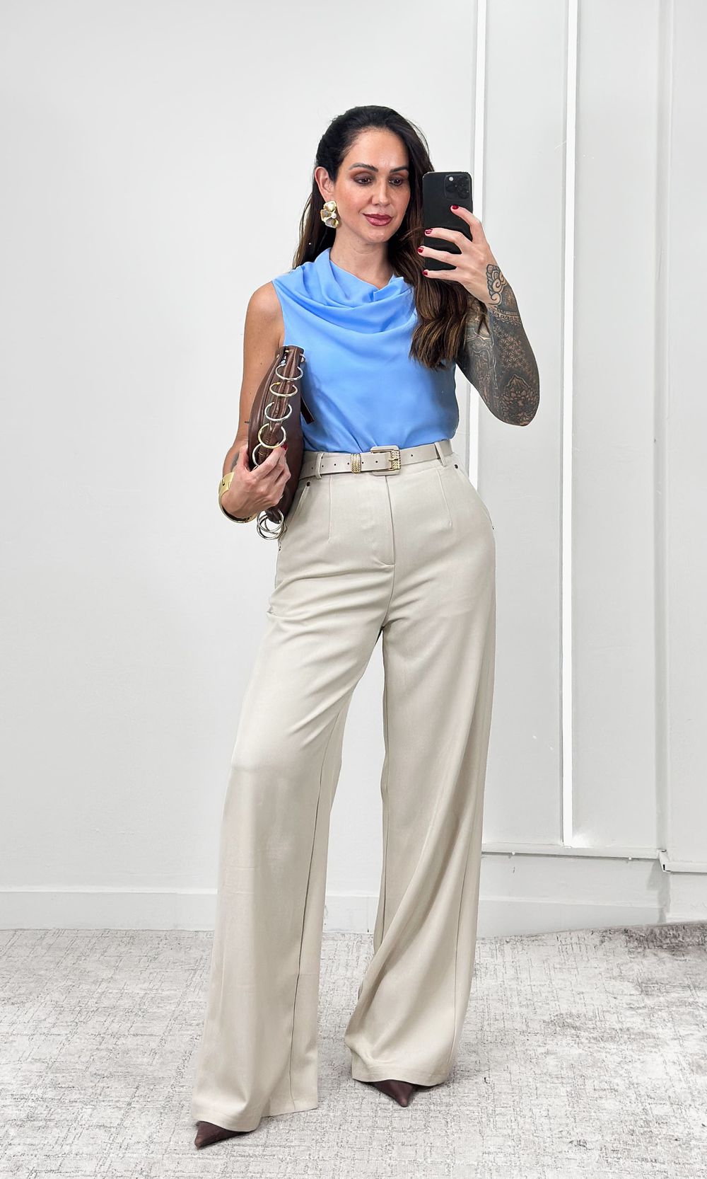 Calça Wide Leg Cinto Maki - Bege - Jack Modas, Moda Feminina e Acessórios 