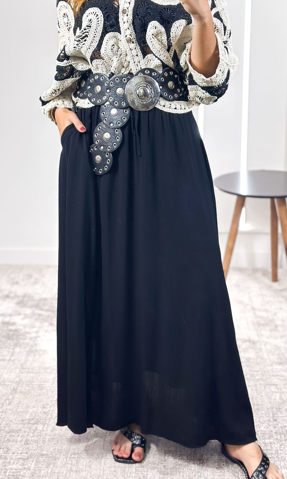 Saia Midi Godê - Preto - Jack Modas, Moda Feminina e Acessórios 