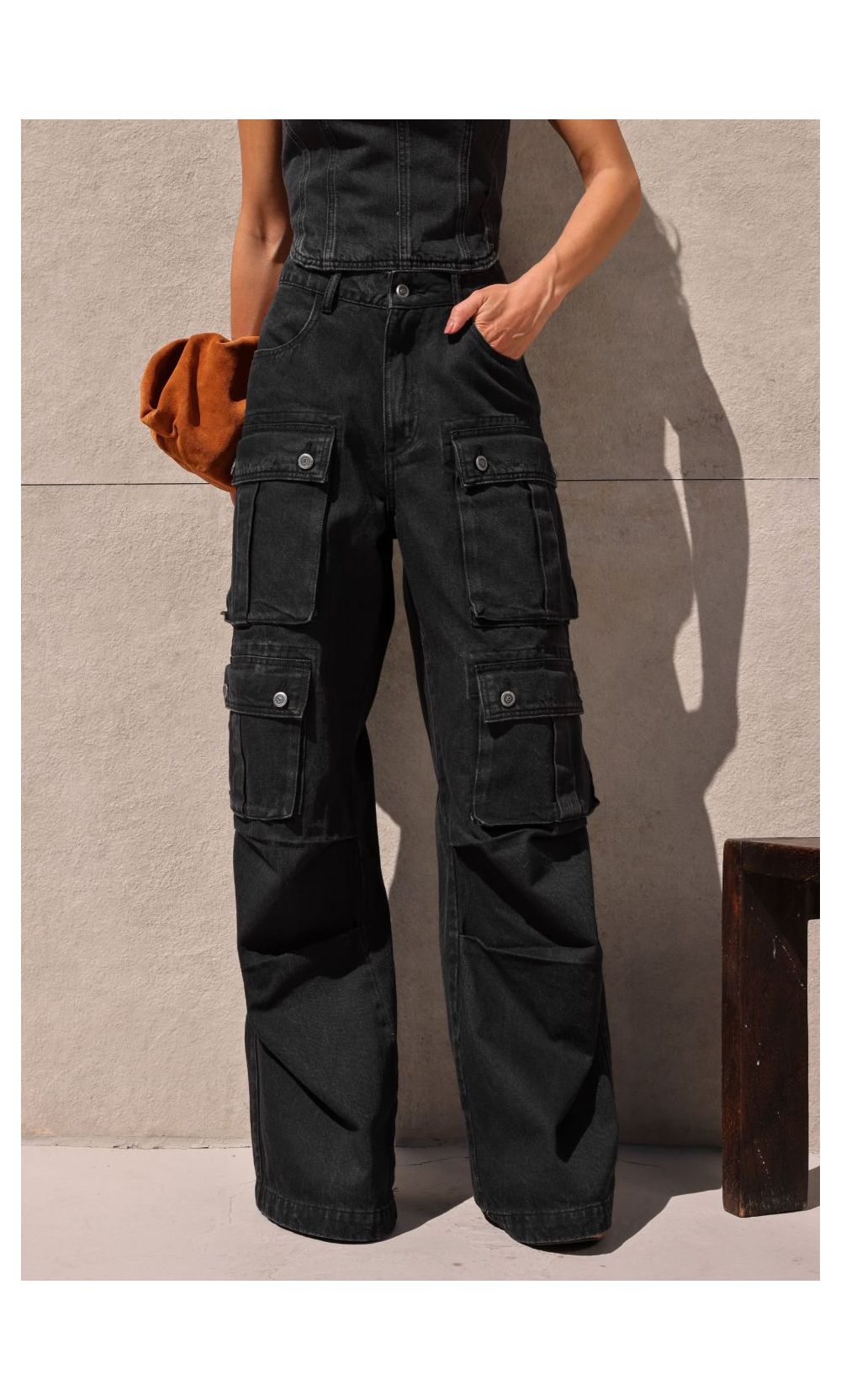 Calça Jeans Cargo Utility - Preto - Jack Modas, Moda Feminina e Acessórios 