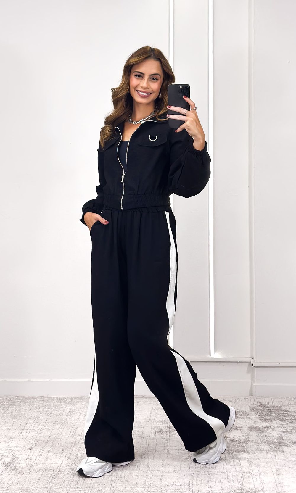 Conjunto Casaco e Calça Track - Preto - Jack Modas, Moda Feminina e Acessórios 